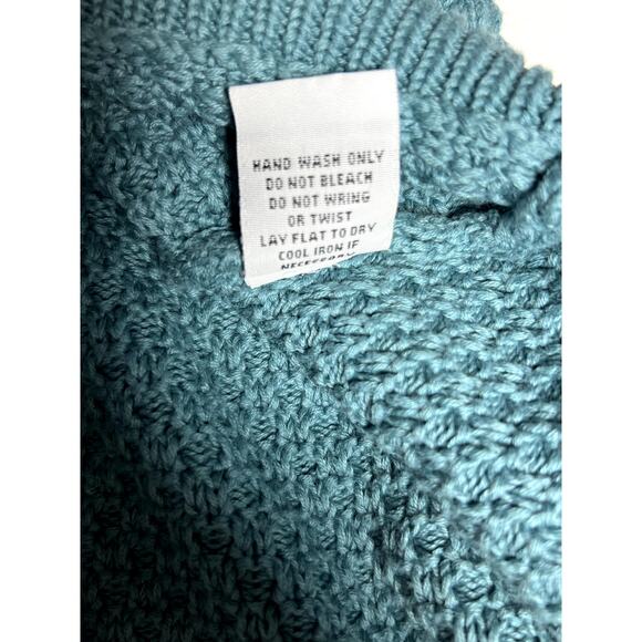 Habitat Womens Knit Blue Sweater 100% Cotton with Buttons on Back Size XL - Picture 9 of 10